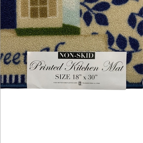 Better Home Home Sweet Home Mat Printed Rug Low Profile 18”X30” Blue Multicolor - Picture 6 of 12